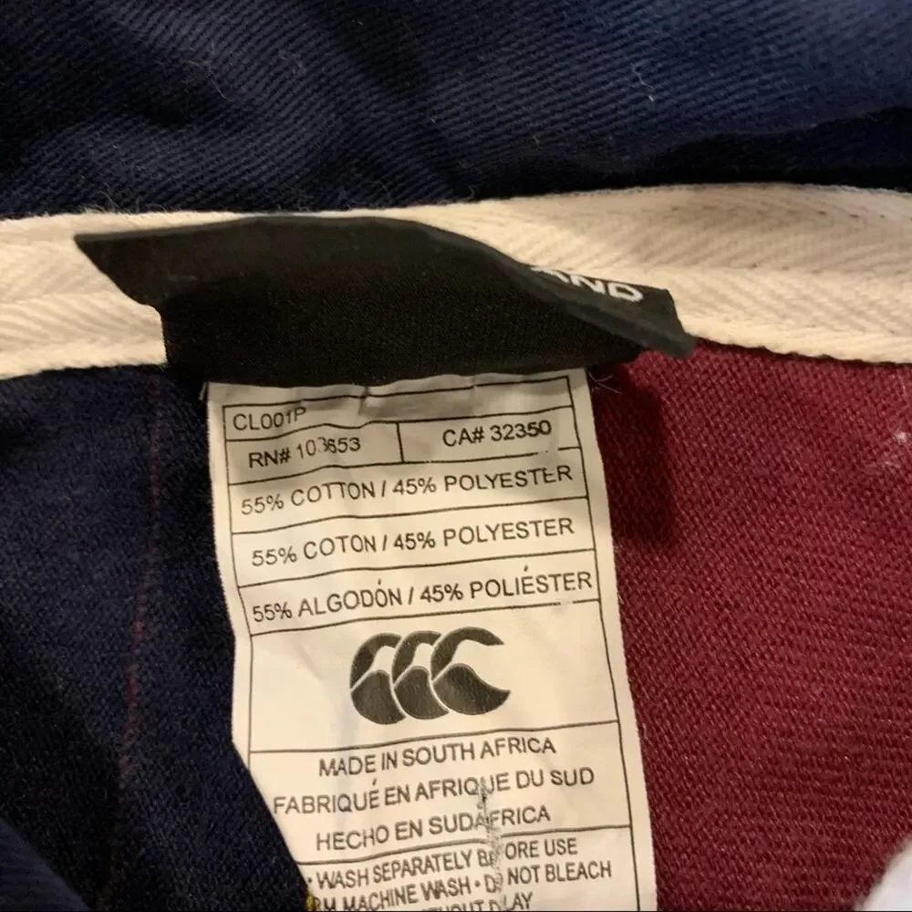Vintage Canterbury New Zealand Striped Rugby Shirt Medium - Picture 7 of 7
